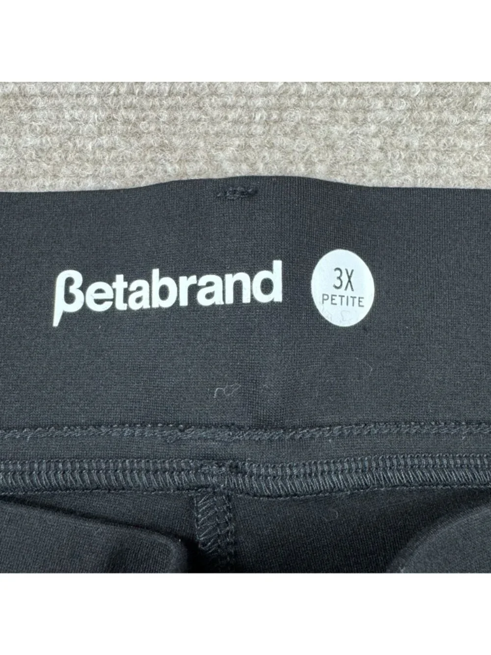 Betabrand Bootcut Classic Dress Pant Yoga Pants 3XP Black Ponte Knit Stretchy